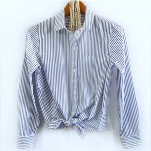 MADEWELL Blue Abbey Stripe Oxford Style